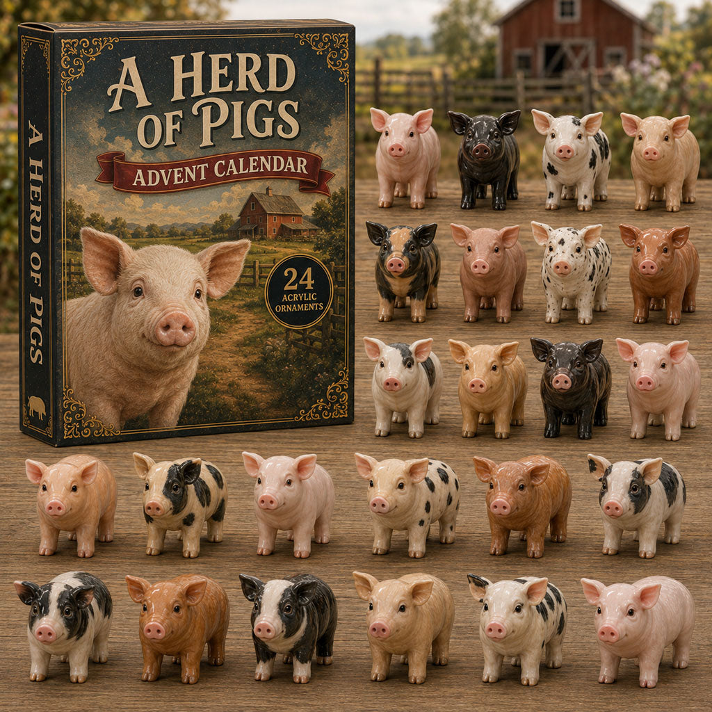 CHRISTMAS KICKOFF 49% OFF - Herd Of Pigs Advent Calendar 2026 - 24-Day Festive Countdown