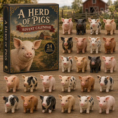 CHRISTMAS KICKOFF 49% OFF - Herd Of Pigs Advent Calendar 2026 - 24-Day Festive Countdown