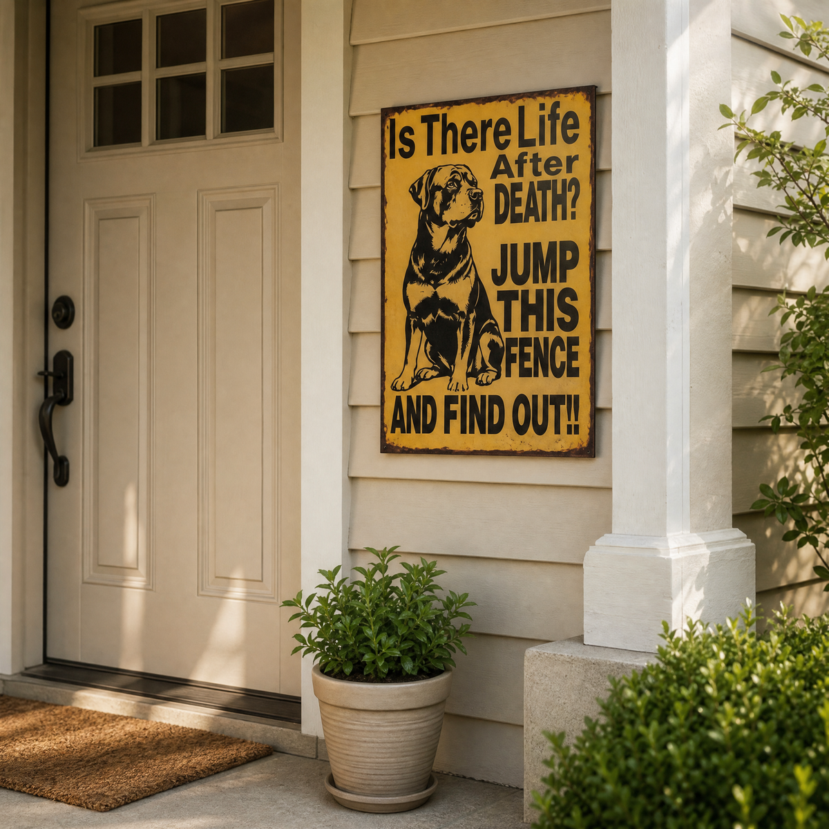 Funny Dog Metal Sign