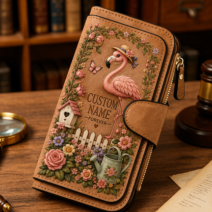 🌸 Personalized Garden Embossed Wallet - Perfect Gift For Her 🌿