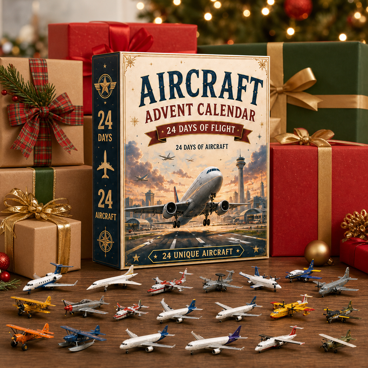 ⏳ Last Day 48% OFF – ✈️ Aircraft Advent Calendar 2026 | 24 Days of Flight with 24 Unique Miniature Airplanes, Jets & Aviation Collectibles 🎄🎁