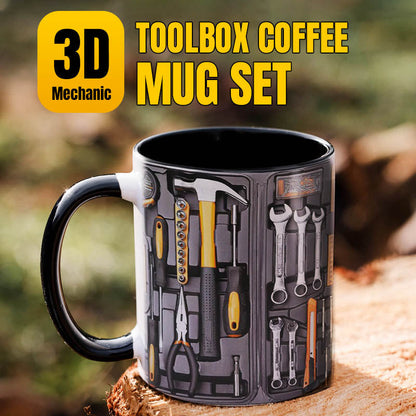 3D Mechanical Toolbox Coffee Mug Set