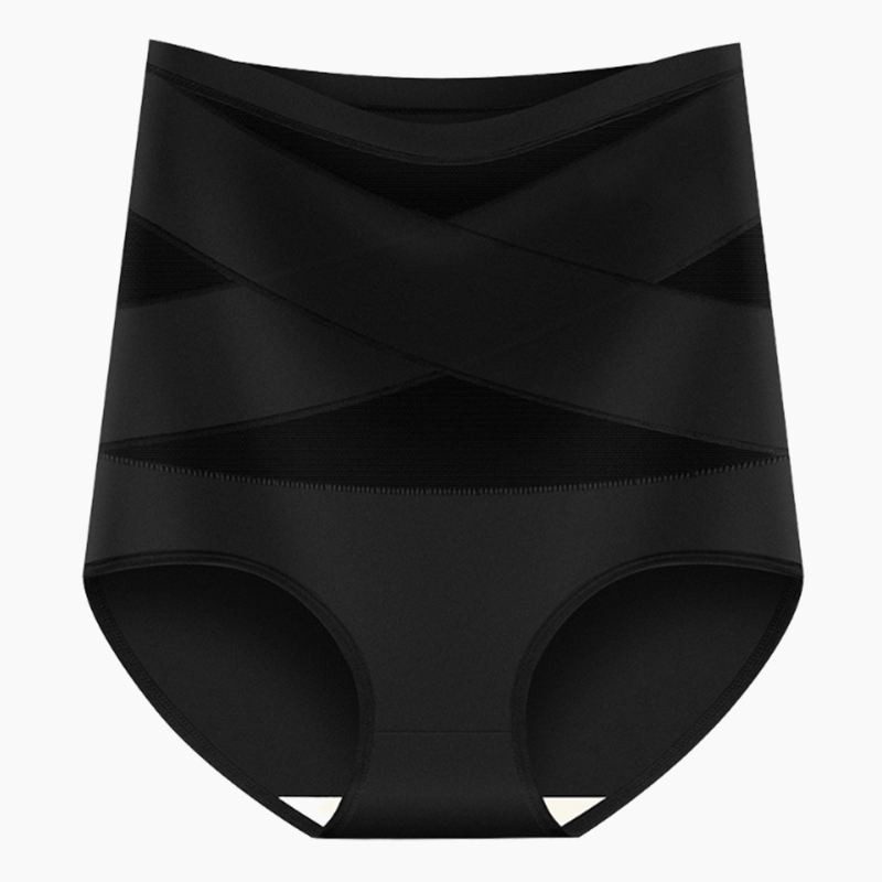 🌸 Last Day Special Price £9.99 ! 🔥Plus-Size High-Waist Cross Tummy Control Panties