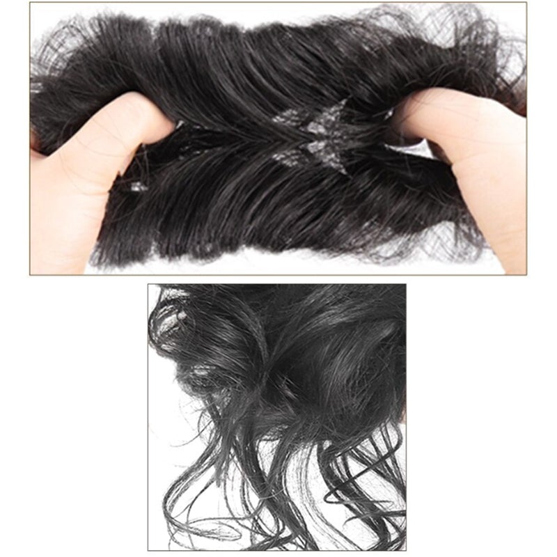 💗Messy Curly Hair Bun Scrunchie Extensions