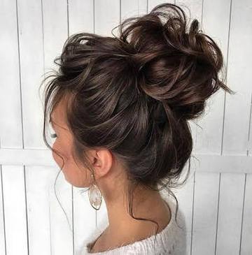 💗Messy Curly Hair Bun Scrunchie Extensions
