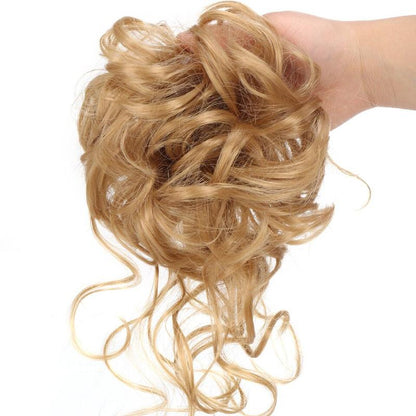 💗Messy Curly Hair Bun Scrunchie Extensions