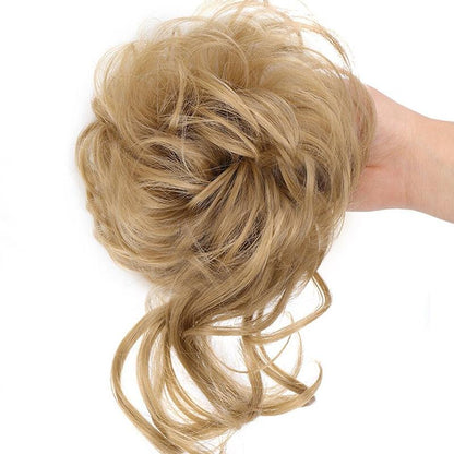 💗Messy Curly Hair Bun Scrunchie Extensions