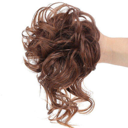 💗Messy Curly Hair Bun Scrunchie Extensions