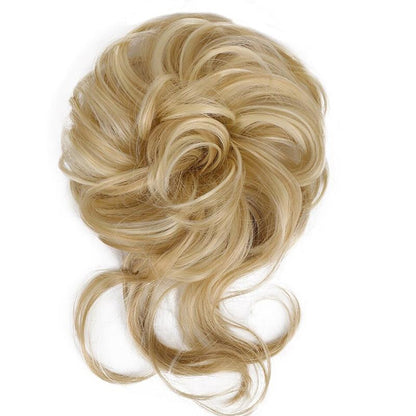 💗Messy Curly Hair Bun Scrunchie Extensions