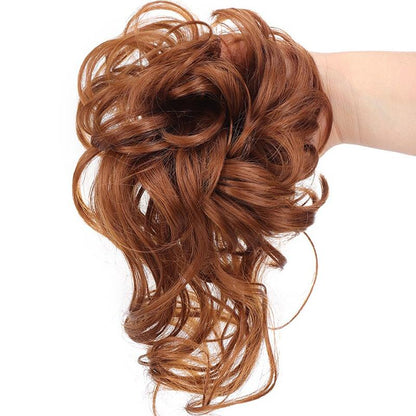 💗Messy Curly Hair Bun Scrunchie Extensions