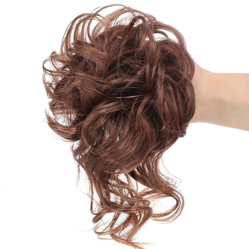 💗Messy Curly Hair Bun Scrunchie Extensions