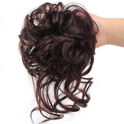 💗Messy Curly Hair Bun Scrunchie Extensions