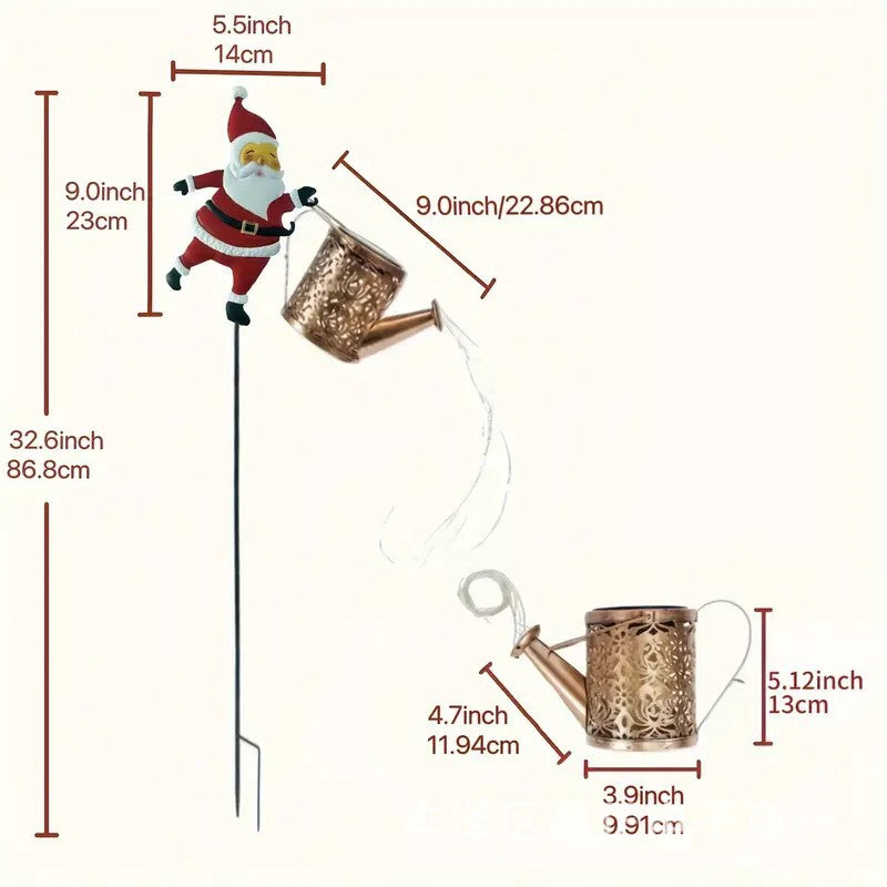 🎁Pre-Christmas Sale: 50% Off🎅✨Santa Watering Can Solar Light with Ground Stake