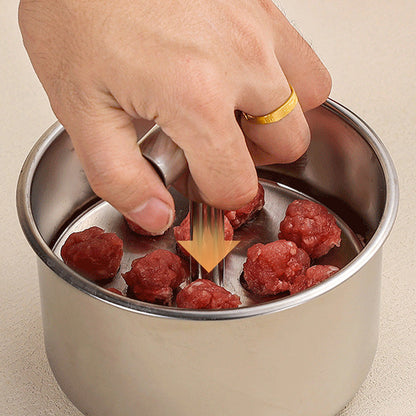 📢 LIMITED TIME 47% OFF & IN STOCK! ⏰✨ Kitchen Stainless Steel Meatball Mould – Premium 304 Stainless Steel, 6 or 12 Holes & Ergonomic Design