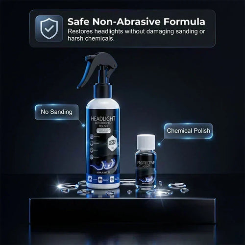 🚗49% OFF NOW! Professional Car Headlight Restoration Kit – No‑Sanding Headlight Polish & Protective Agent, Restore Foggy Yellow Dim Headlights, Car Headlamp Cleaning Repair Kit for Vehicle Headlight Renewal