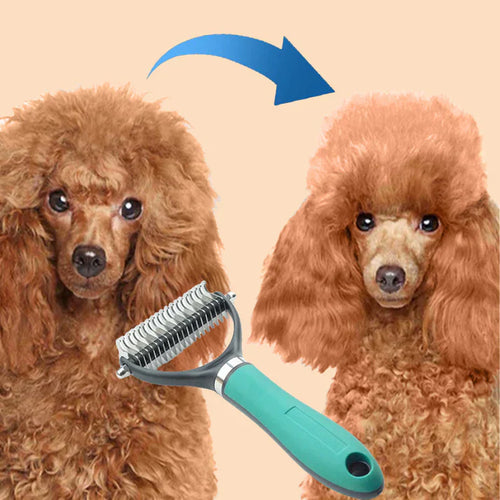 ⏰LAST DAY SALE: Only £8.99🔥Dual-Sided Pet Grooming Comb for Dogs & Cats