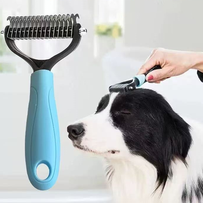 ⏰LAST DAY SALE: Only £8.99🔥Dual-Sided Pet Grooming Comb for Dogs & Cats