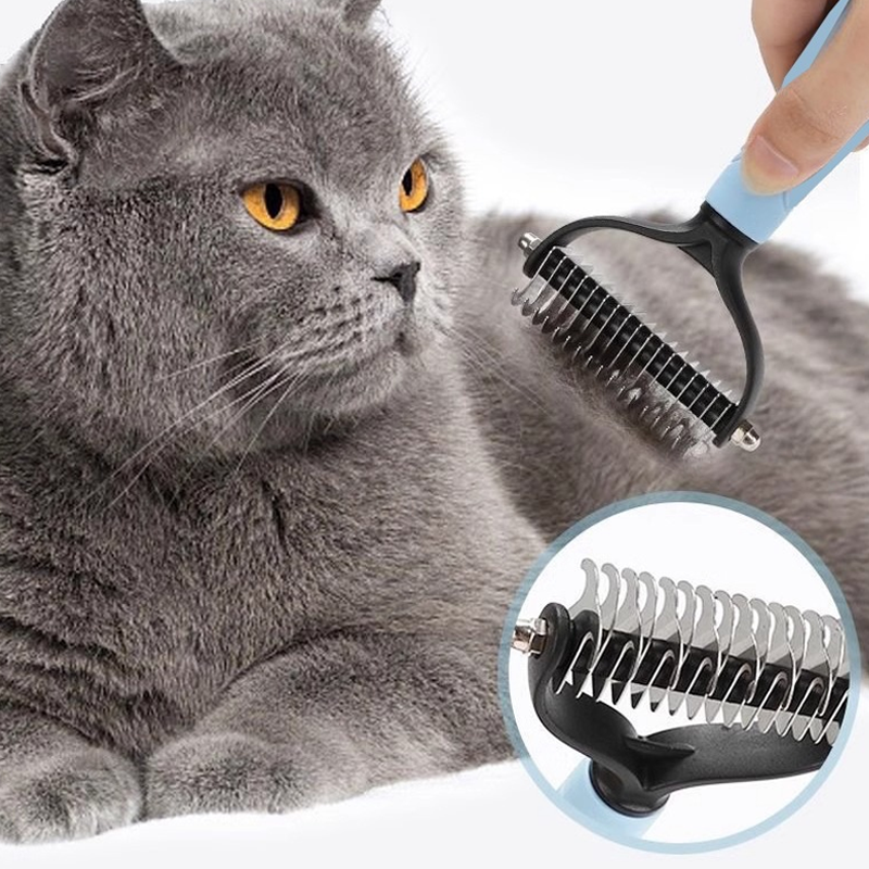 ⏰LAST DAY SALE: Only £8.99🔥Dual-Sided Pet Grooming Comb for Dogs & Cats