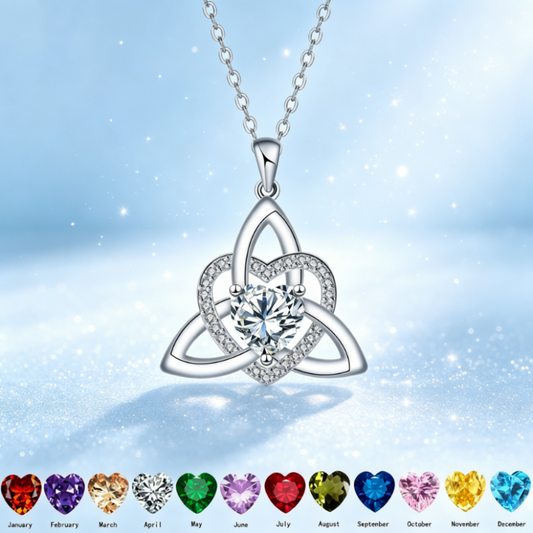 Celtic Knot Heart Pendant Necklace💎📿