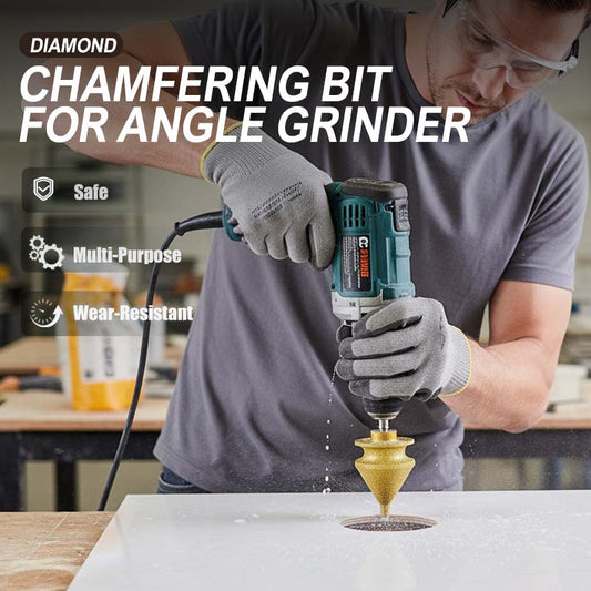⚙️ LIMITED-TIME 49% OFF! ✨ Diamond Chamfering Bit for Grinder – Multi-Function, Brazed Diamond, Universal Fit 💎