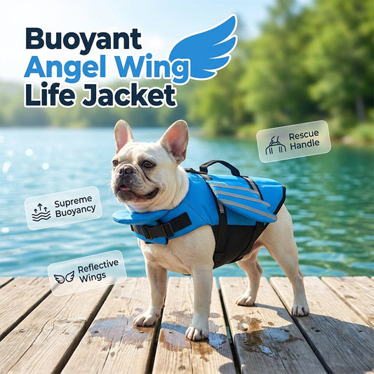 🥳2026 HOT SALE 49% OFF!💞50K+ SOLD!🐕👼Reflective Angel Wing Dog Life Jacket – High‑buoyancy, quick‑rescue handle & breathable mesh. Reflective strips for evening swims. Safe & adorable! 🌊✨