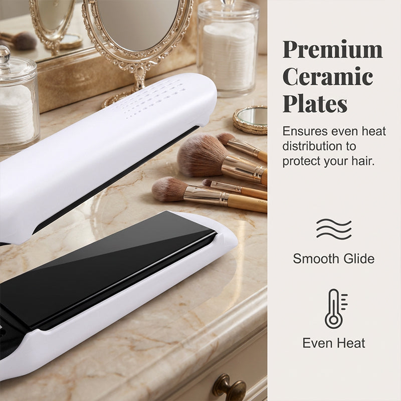 2-in-1 Hair Straightener and Curler with Negative Ionic Care