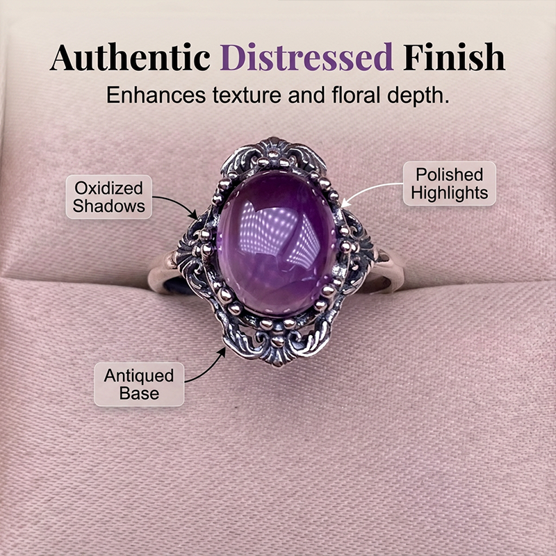 Vintage Lace Amethyst Ring