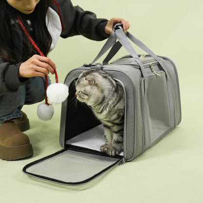 🏆LAST DAY 49% OFF🐾Large Foldable Mesh Cat Carrier Bag