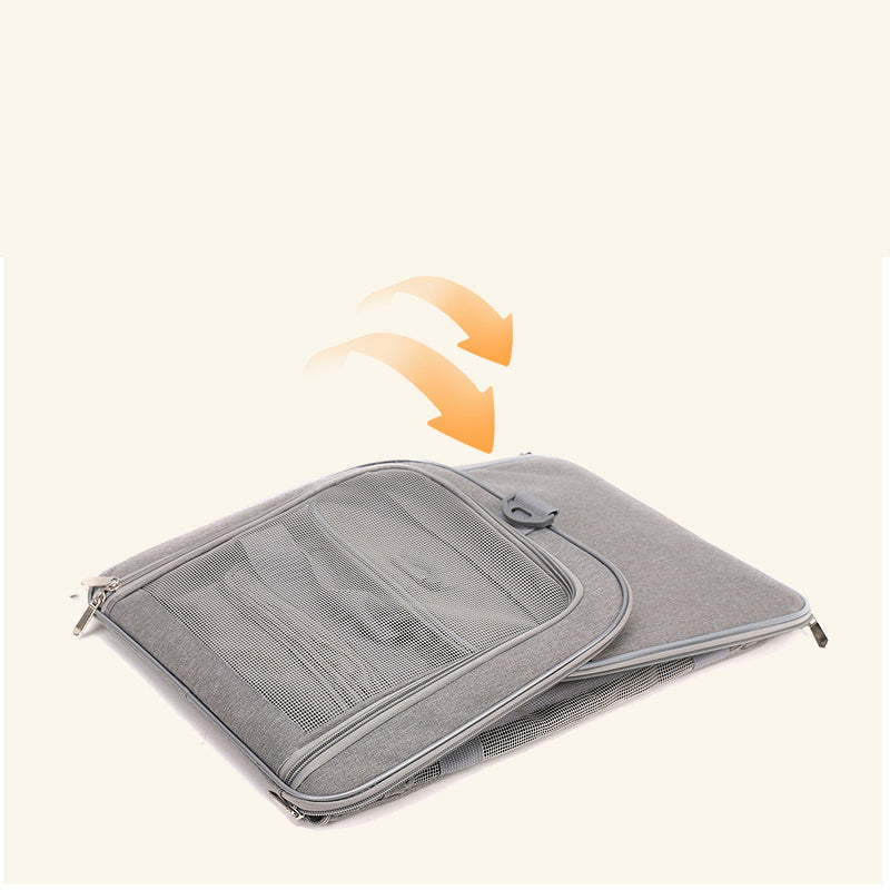 🏆LAST DAY 49% OFF🐾Large Foldable Mesh Cat Carrier Bag