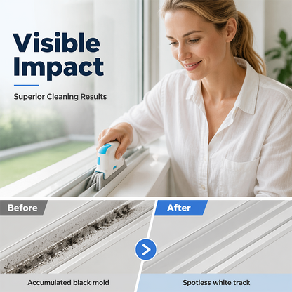 3-in-1 Window Track Cleaning Tool with Scrubbing Pad