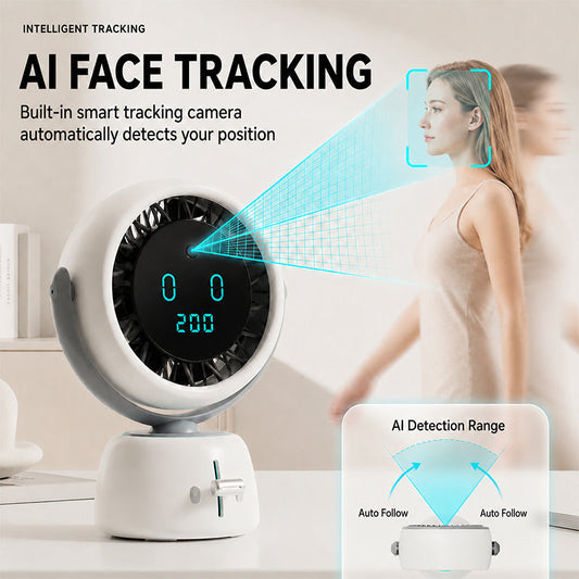 ⏳Time-Limited Special⏰Smart Face Tracking Desktop Fan