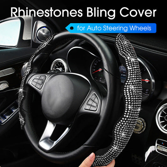 ⏳Limited-time 49% off⏰Rhinestones Bling Cover for Auto Steering Wheels💎🚗