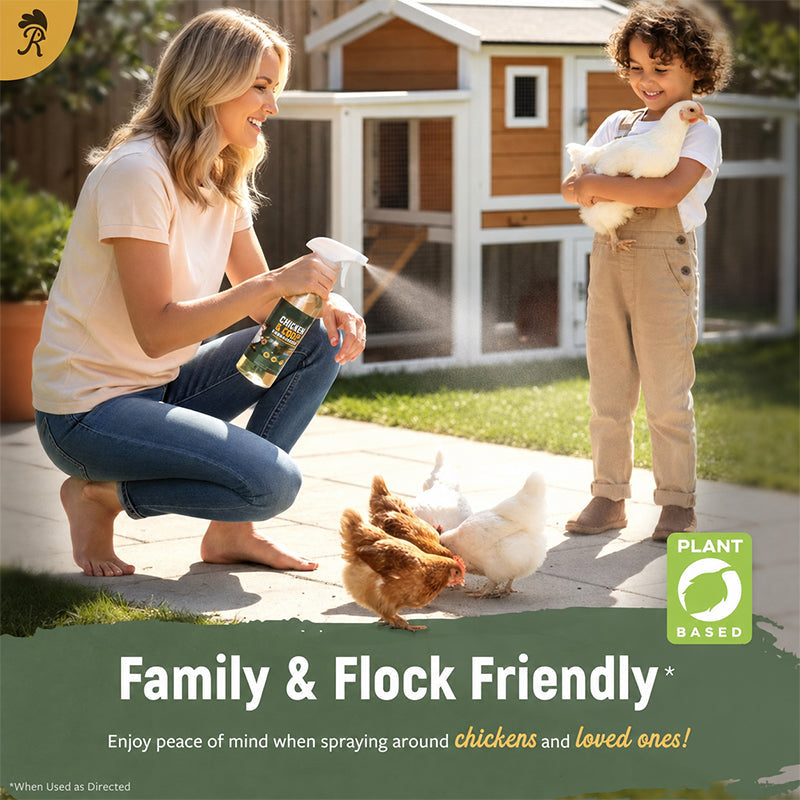 🐔Botanical Poultry Coop Cleaner Spray | 🌿Lemongrass & Peppermint, Repels Flies & Mites, Safe for Birds & Housing