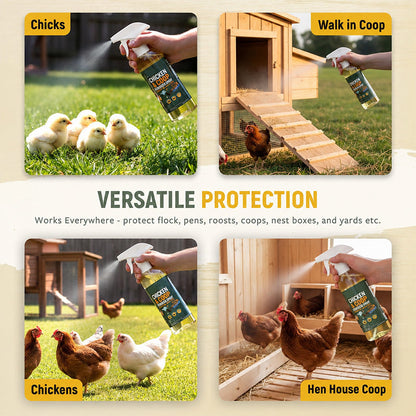 🐔Botanical Poultry Coop Cleaner Spray | 🌿Lemongrass & Peppermint, Repels Flies & Mites, Safe for Birds & Housing