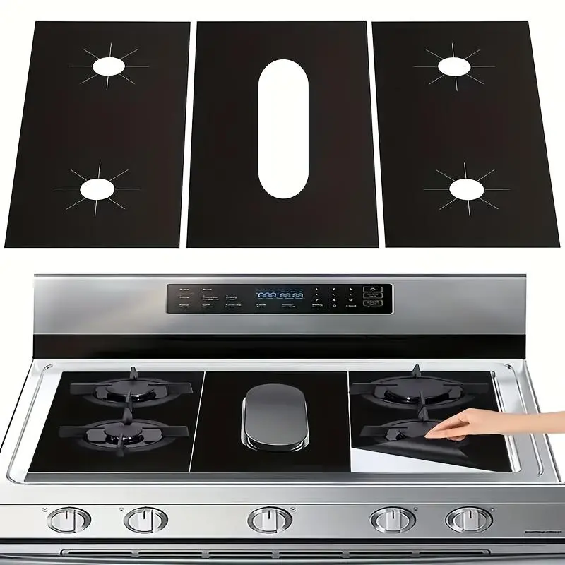 🔥Reusable Gas Stove Burner Protectors – Heat-Resistant to 260°C, Non-Stick, Easy Clean! ✨