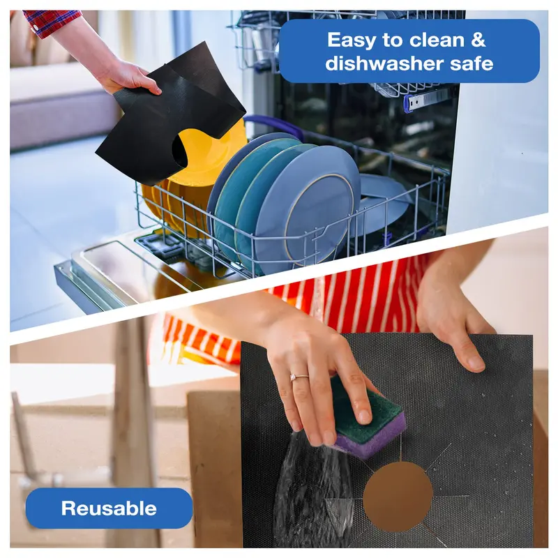 🔥Reusable Gas Stove Burner Protectors – Heat-Resistant to 260°C, Non-Stick, Easy Clean! ✨