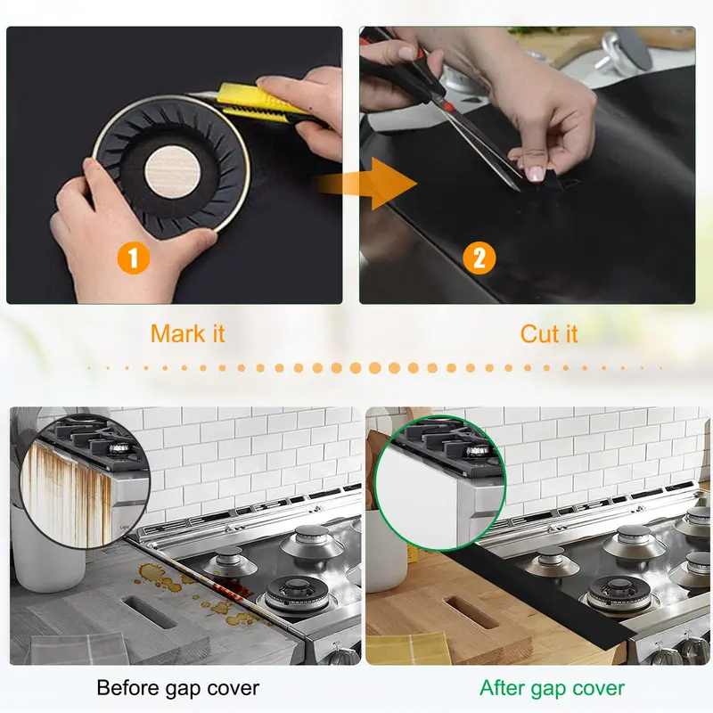 🔥Reusable Gas Stove Burner Protectors – Heat-Resistant to 260°C, Non-Stick, Easy Clean! ✨