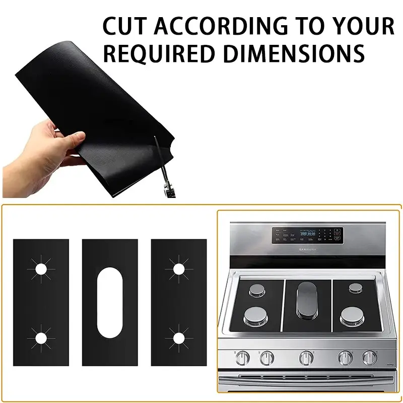🔥Reusable Gas Stove Burner Protectors – Heat-Resistant to 260°C, Non-Stick, Easy Clean! ✨