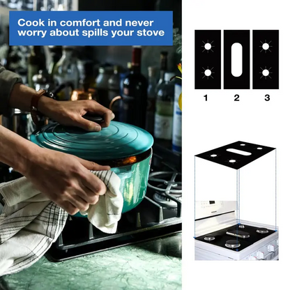 🔥Reusable Gas Stove Burner Protectors – Heat-Resistant to 260°C, Non-Stick, Easy Clean! ✨