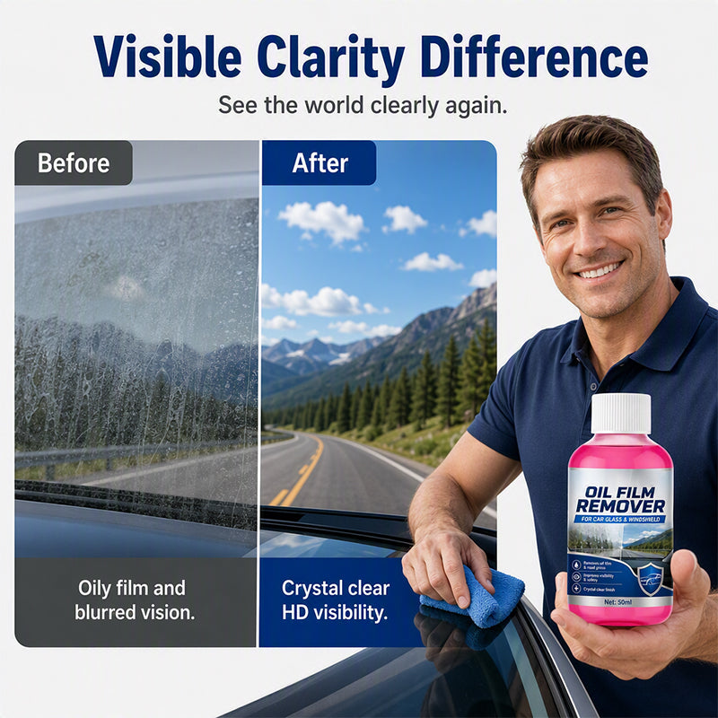 🔥Buy 2 Get 1 Free🔥 Car Glass Oil Film Remover Windshield Cleaner🚗