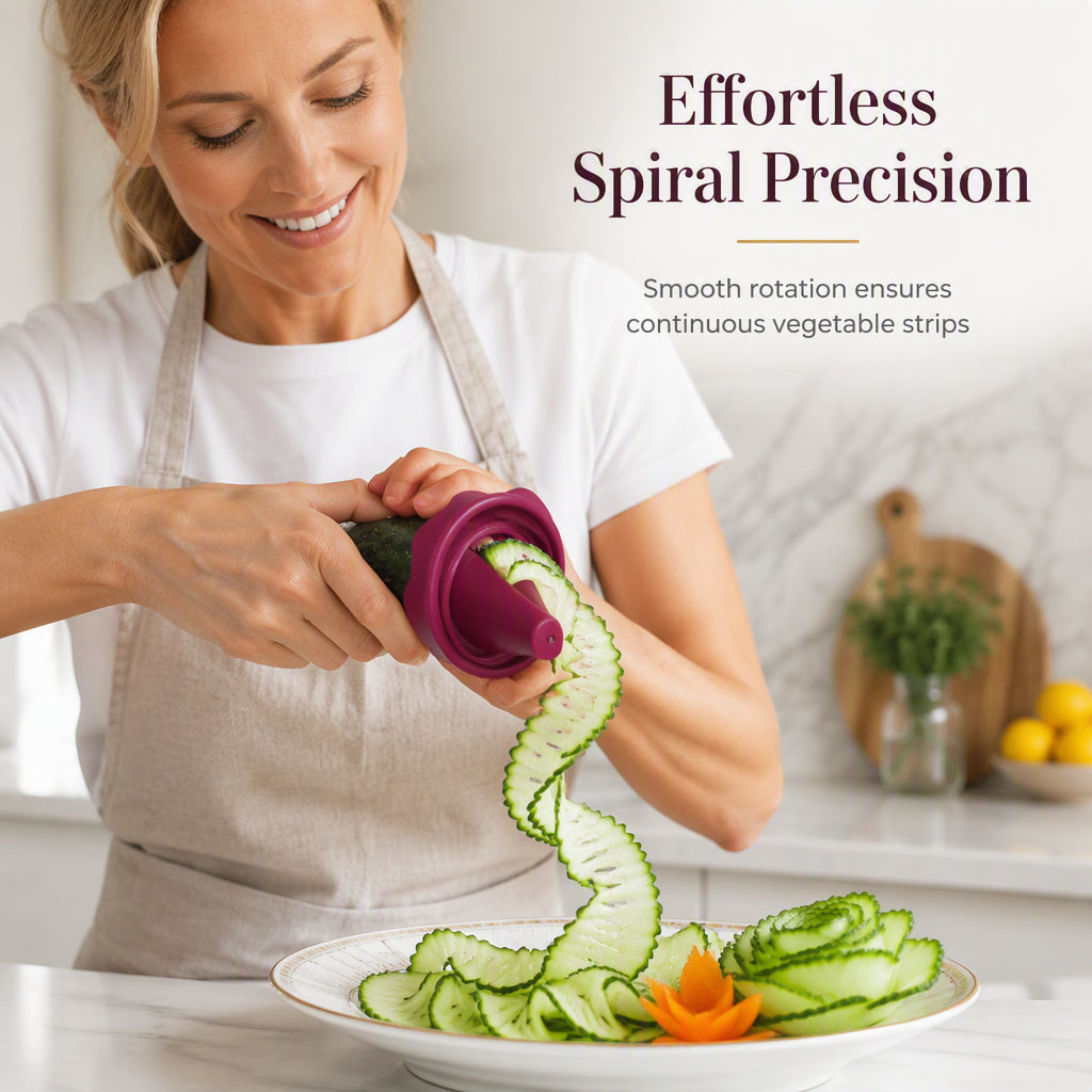 ⏳Manual Vegetable Spiralizer and Curler for Rose Flower Carving