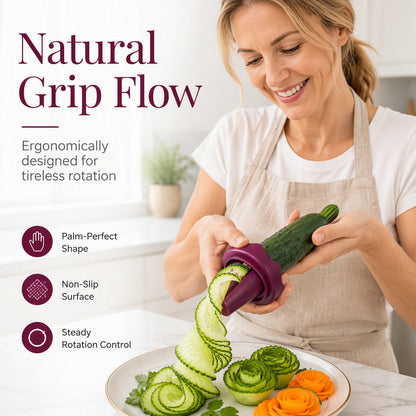 ⏳Manual Vegetable Spiralizer and Curler for Rose Flower Carving