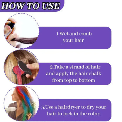 📢📢48% OFF !! ⏰Temporary Hair Chalk Set for Girls