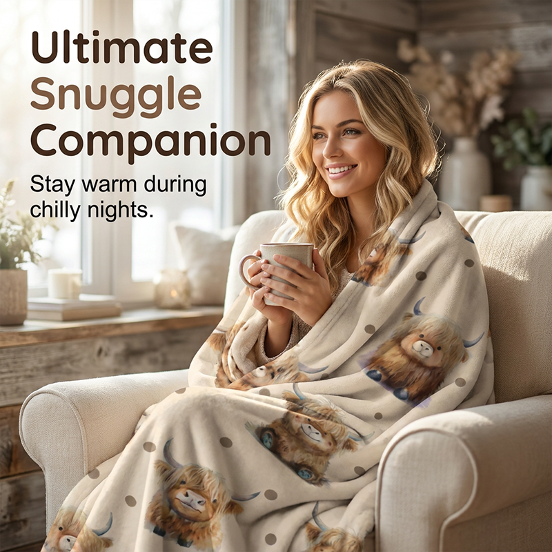 📢📢48% OFF !! ⏰Ultra-Soft Printed Flannel Throw Blanket