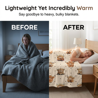 📢📢48% OFF !! ⏰Ultra-Soft Printed Flannel Throw Blanket