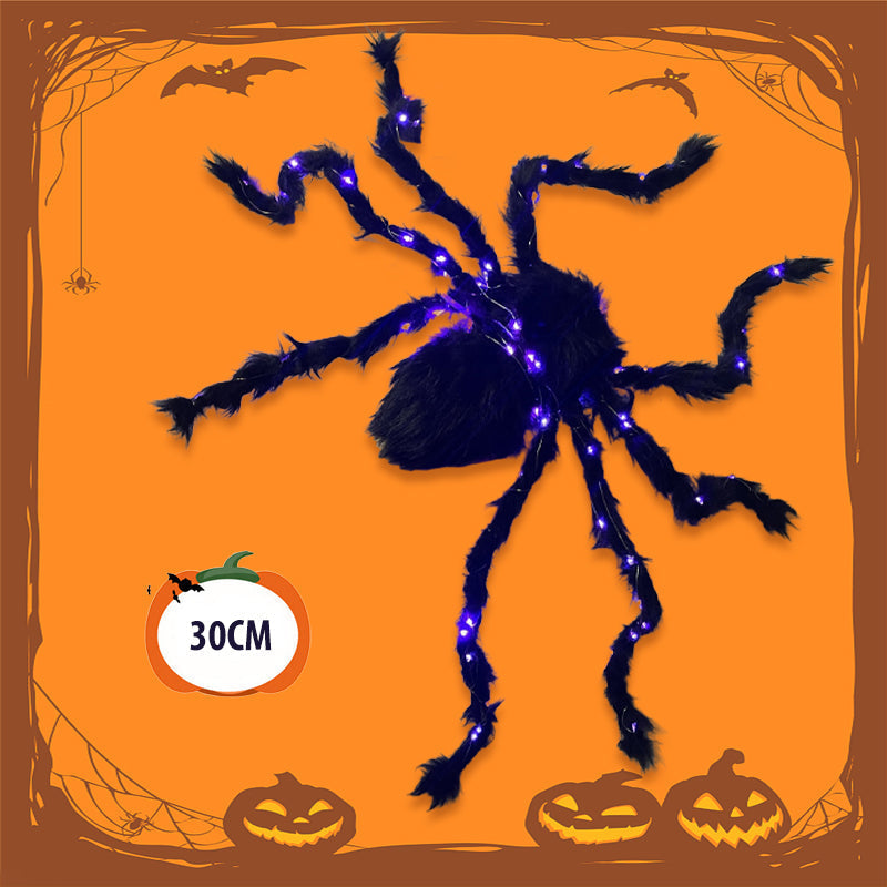 📢📢47% OFF !!⏰Halloween Black Spider Decoration with Light