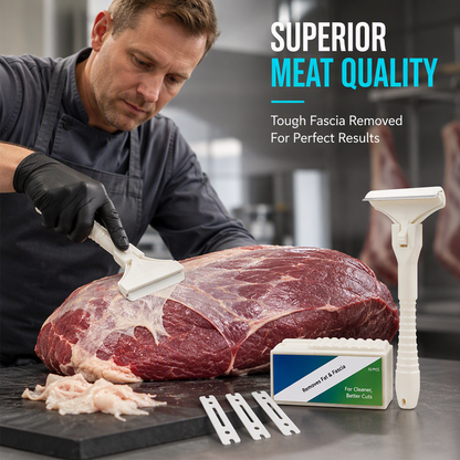 🥩🔥 47% OFF! Stainless Steel Meat Scraper – Easy Fat & Fascia Removal Tool for Beef & Pork 🔪✨