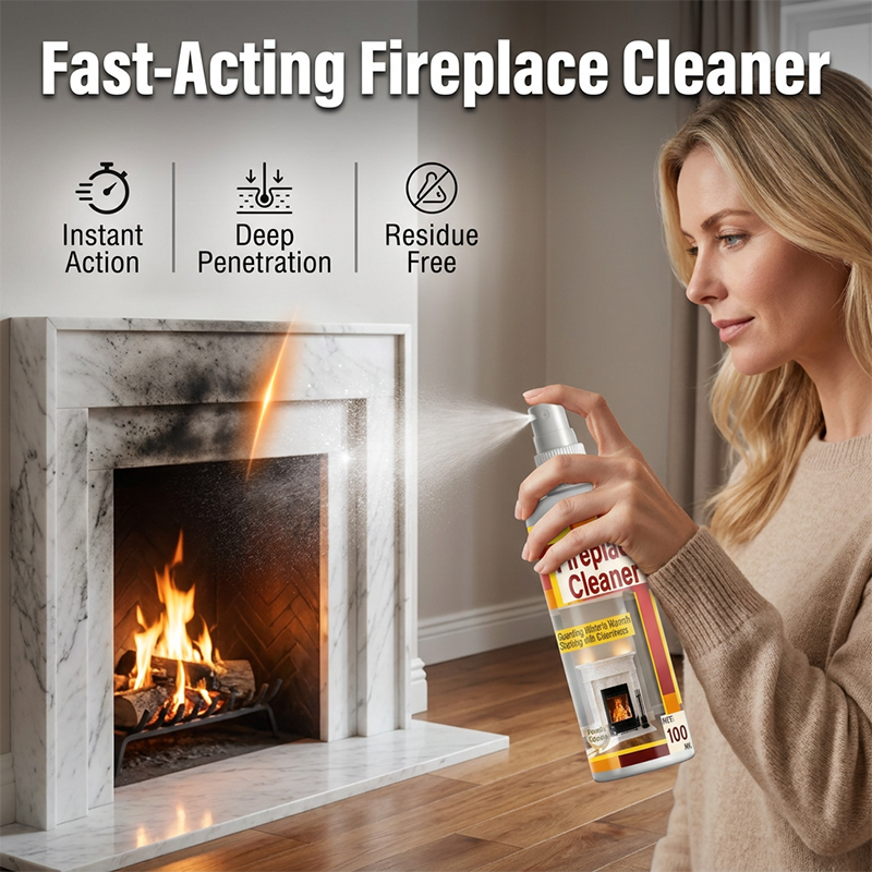 🔥48% OFF NOW! Fast‑Acting Fireplace Cleaner Spray, Deep Penetrating Soot & Smoke Stain Remover, Residue‑Free Cleaning Spray for Fireplace Surfaces