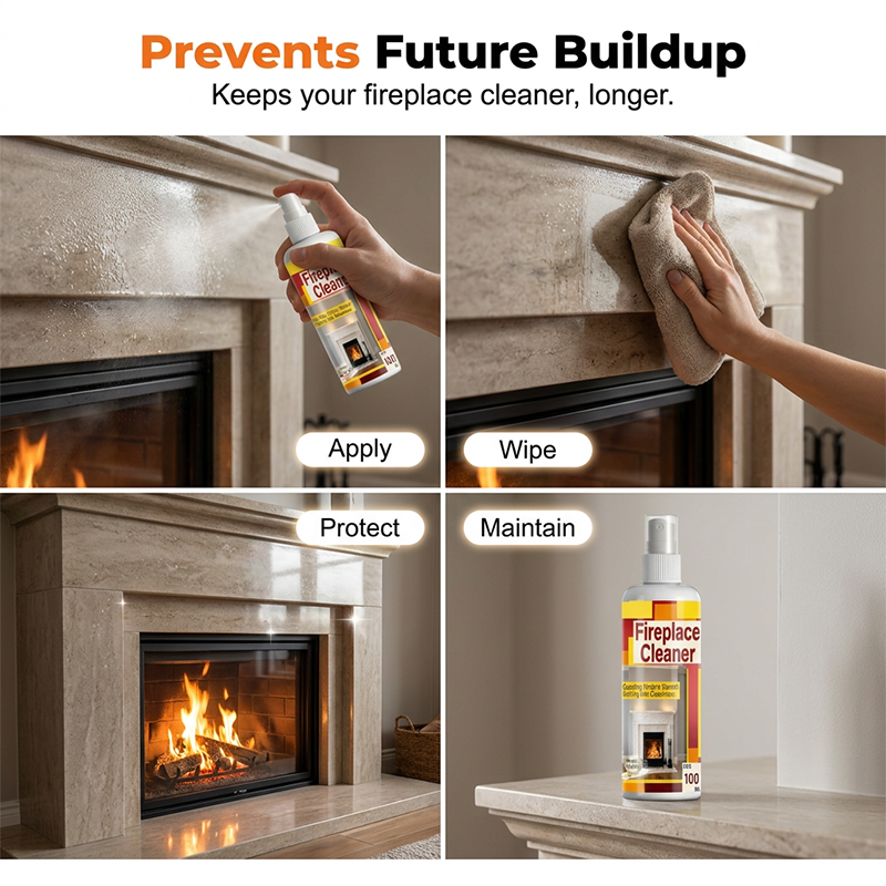 🔥48% OFF NOW! Fast‑Acting Fireplace Cleaner Spray, Deep Penetrating Soot & Smoke Stain Remover, Residue‑Free Cleaning Spray for Fireplace Surfaces