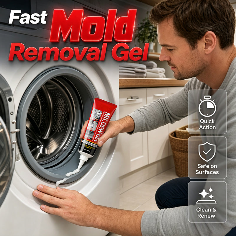 🥳2026 HOT SALE🥳💞50K+ SOLD! 🧽✨ 49% OFF! Powerful Mold Stain Remover Gel – No scrubbing! Just apply, wait & wipe. Thick gel clings to tile, grout & seals – removes mildew & dark stains effortlessly! 🛁💪
